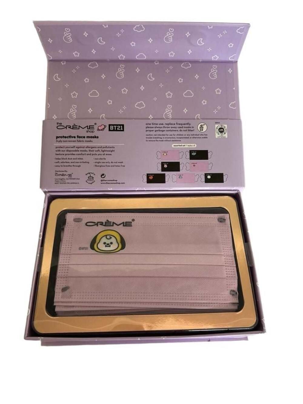 The Crème Shop BT21 Protective Face Masks 35-Piece Set- Limited Edition - Picture 4 of 5